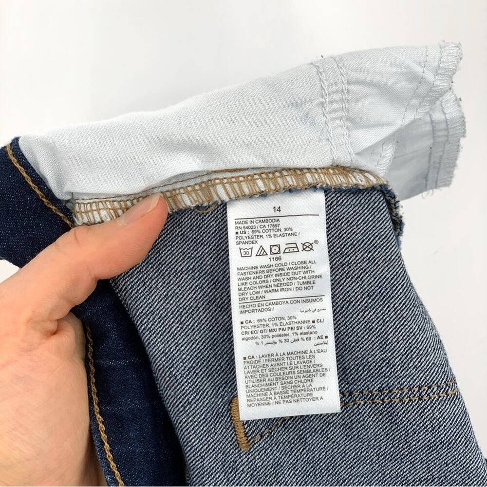 OLD NAVY Mid-Rise Straight Jeans Dark Wash 14 - Picture 5 of 7